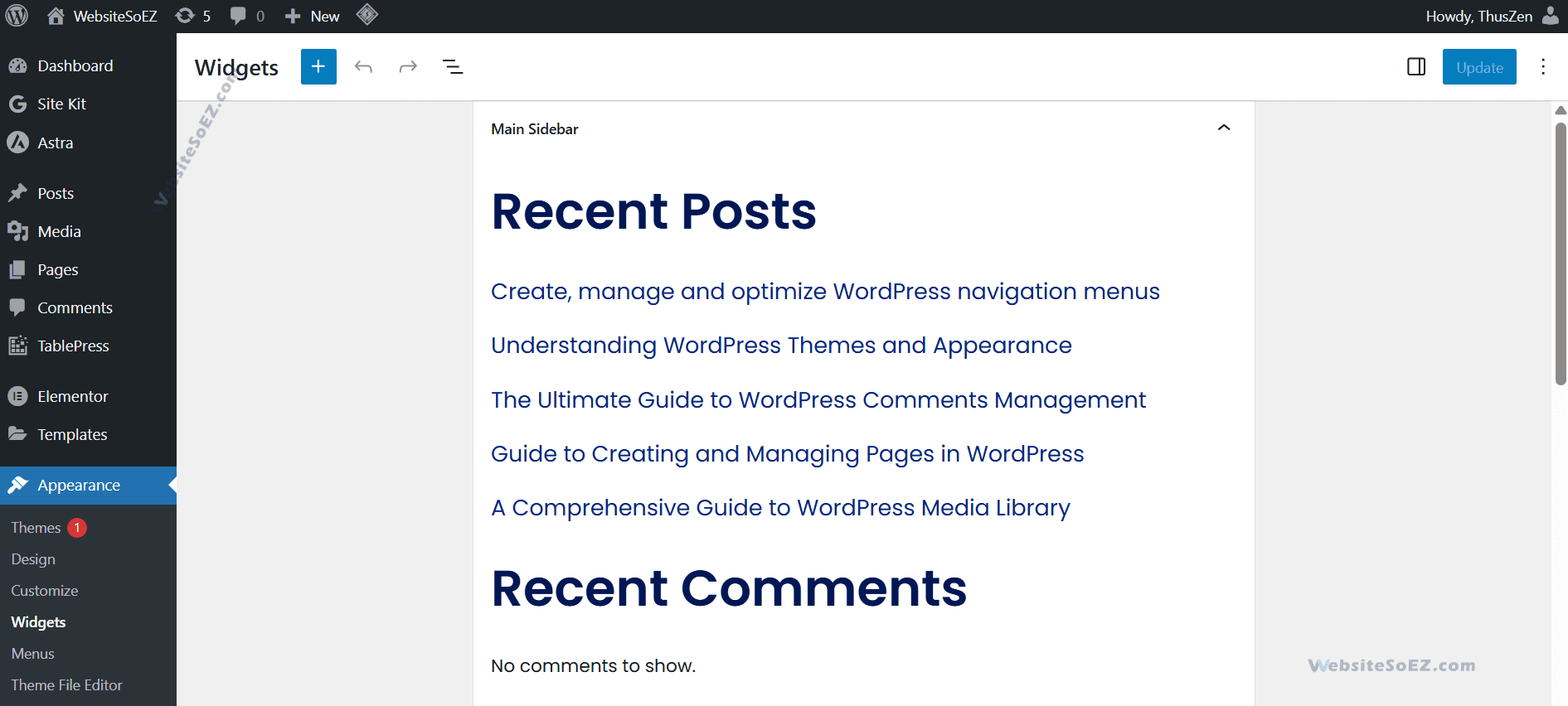 WordPress Widgets